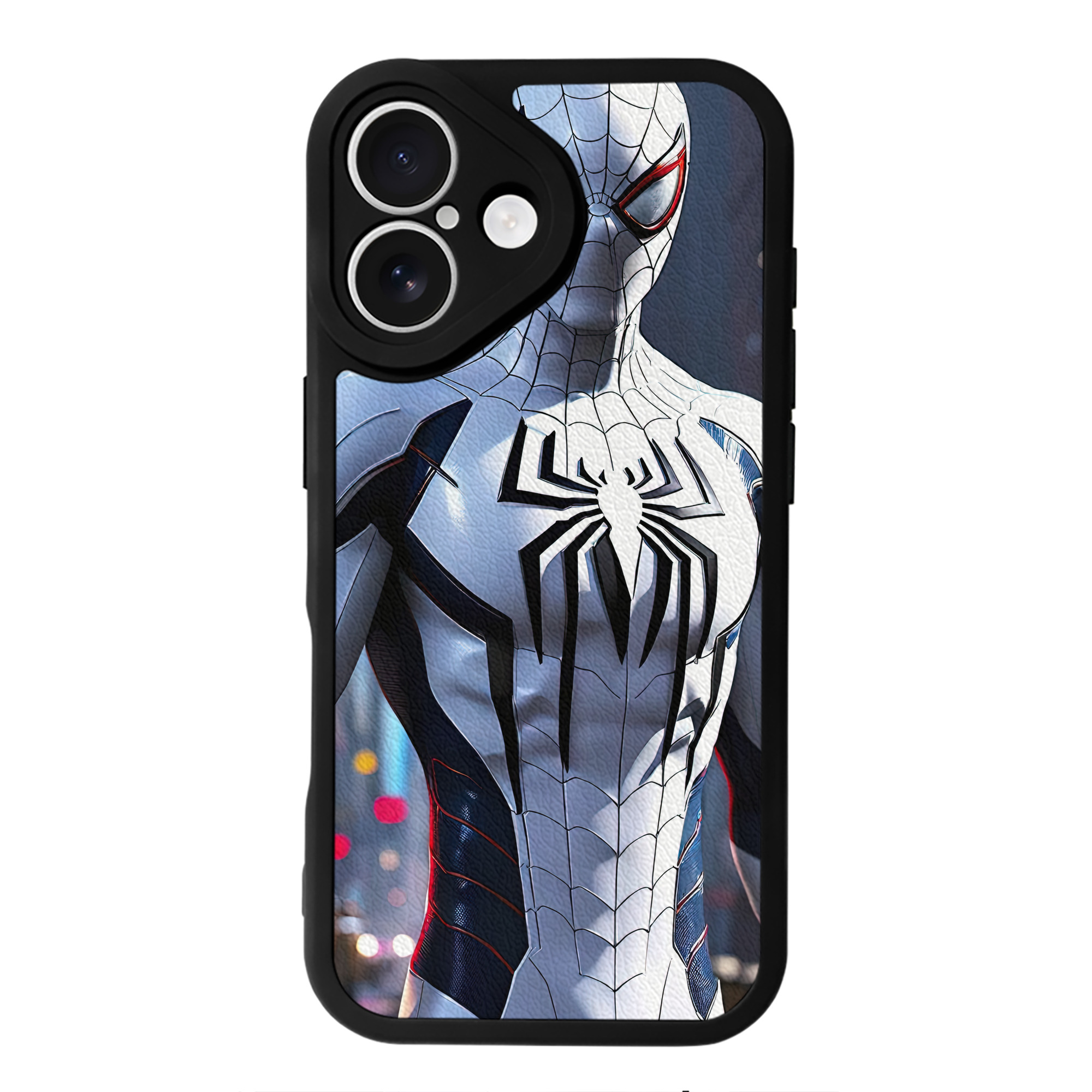 （画像用） Spider Man スパイダーマン 【iPhone 16シリーズ対応】シリコンスマホケース（レザー調） 材質：シリコン